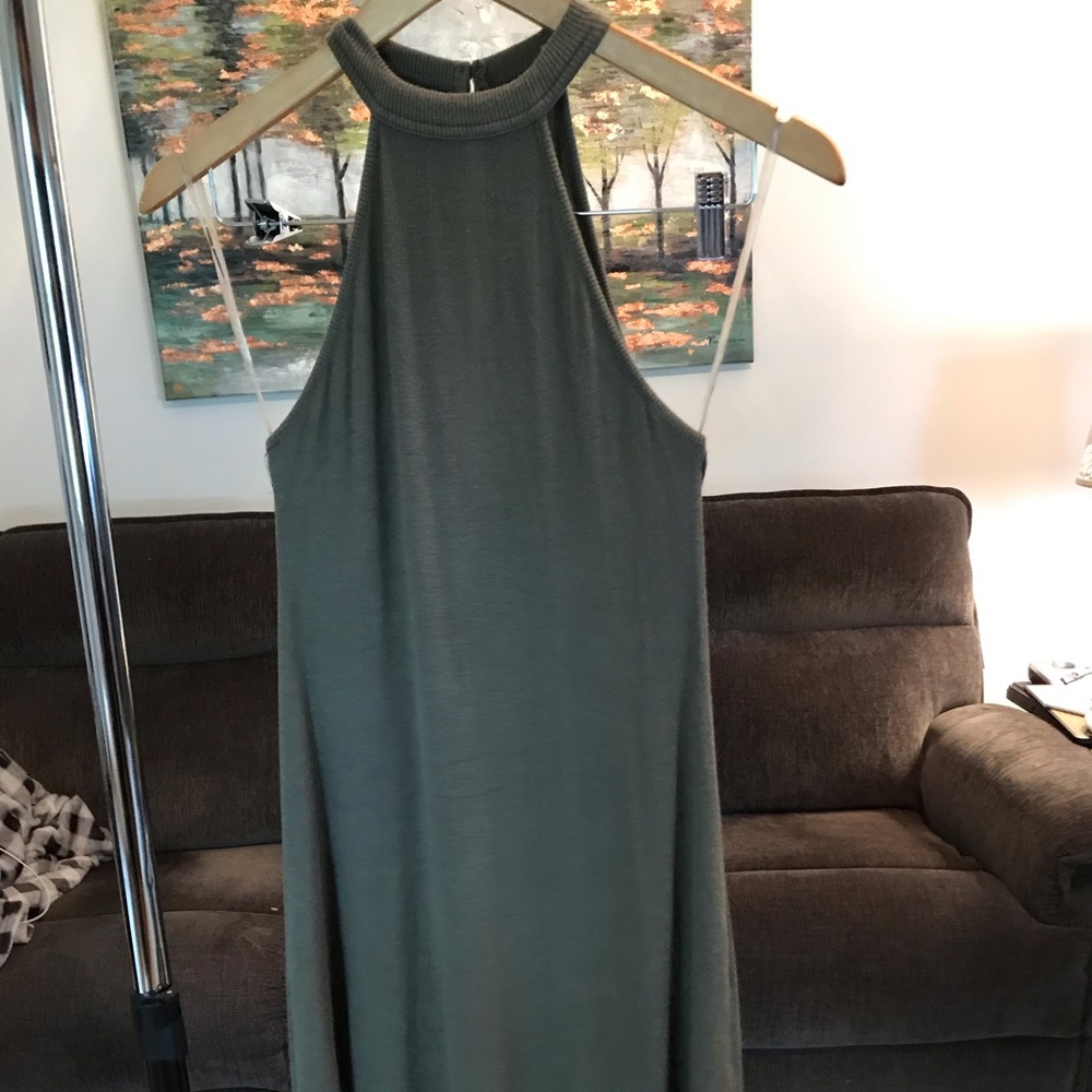 American Eagle Ribbed Halter Dress